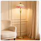 Pastel Petal Mosaic Floor Lamp