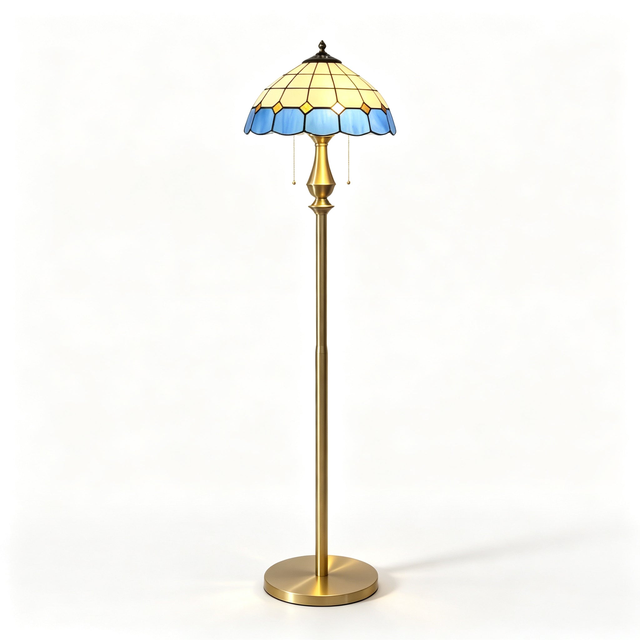 Pastel Petal Mosaic Floor Lamp