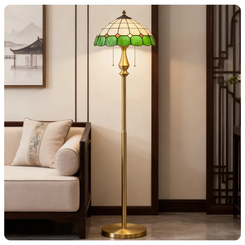 Pastel Petal Mosaic Floor Lamp