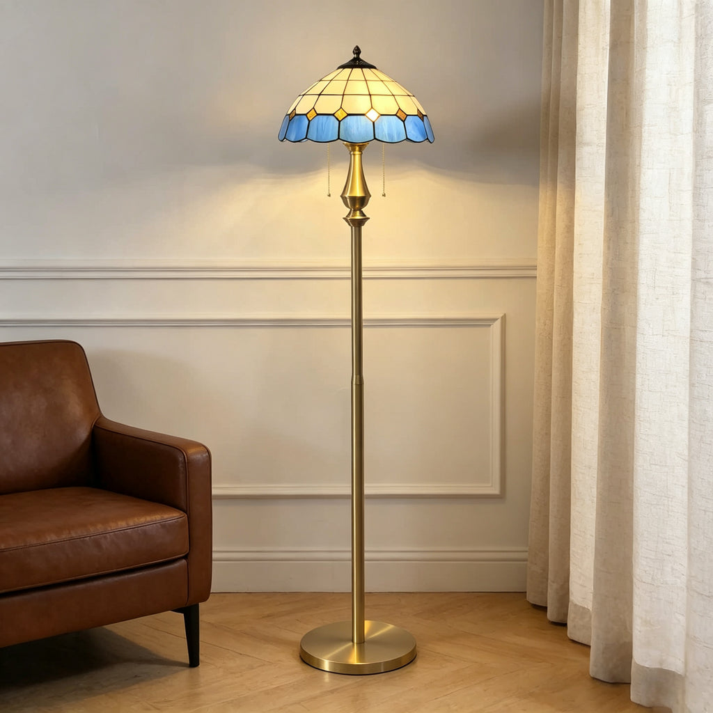 Pastel Petal Mosaic Floor Lamp