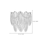 Pearl Feather Art Glass Wall Sconce