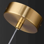Close Up View of Brass Canopy and Suspension Cord