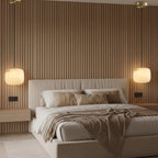 Modern Alabaster Art Glass Pendant Lights in Master Bedroom Interior