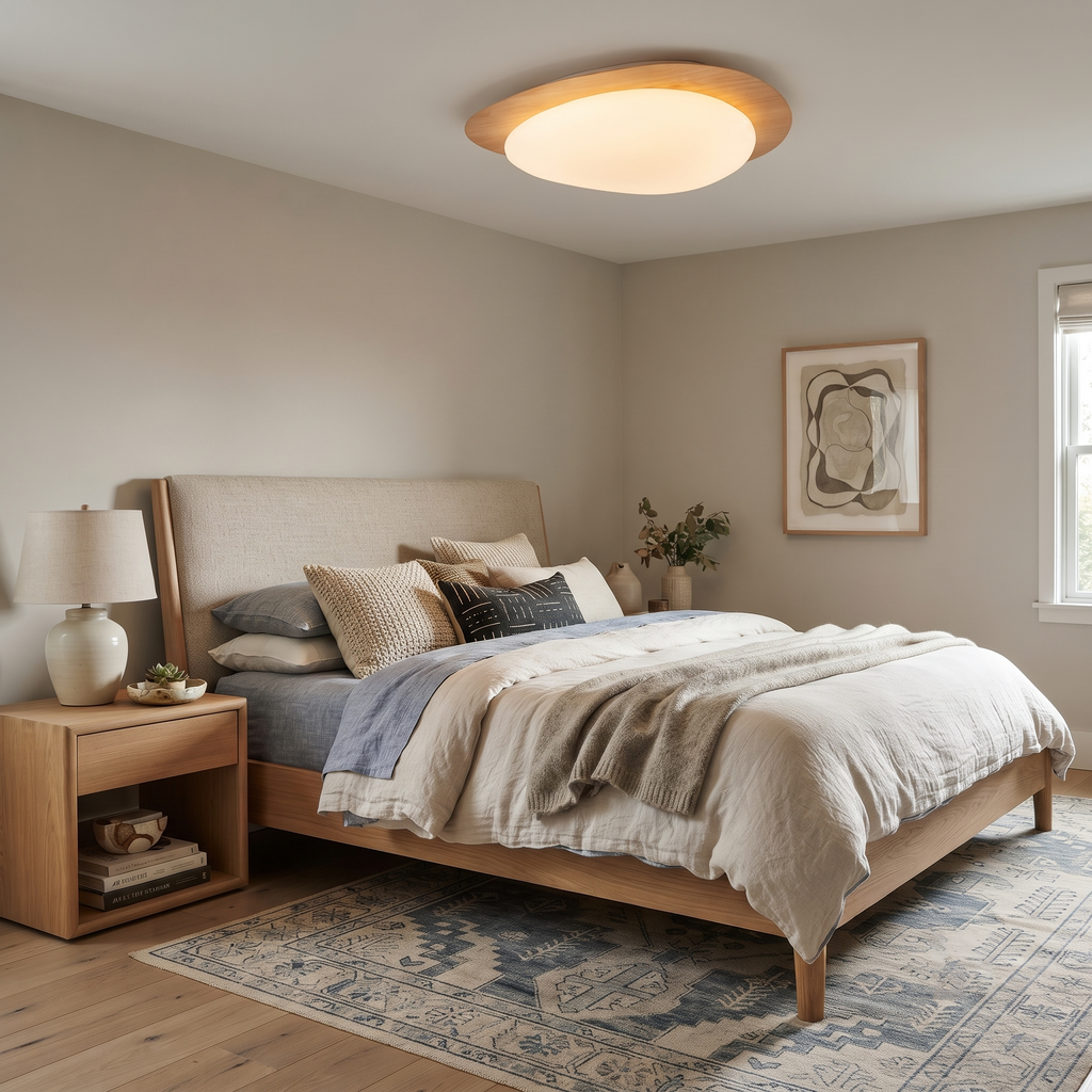 Pebble Metal Plastic Flush Mount