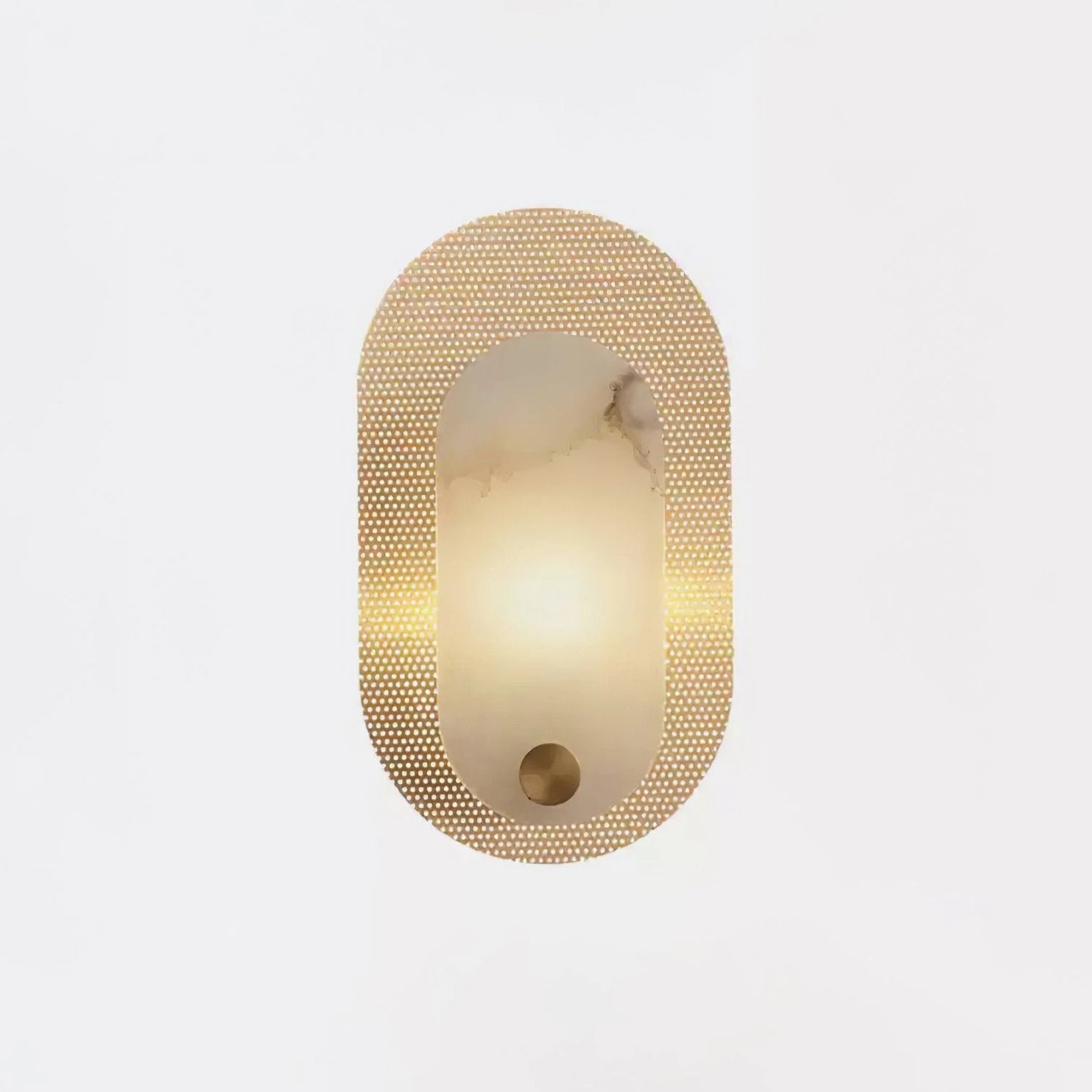 Perforated Brass Halo Sconce