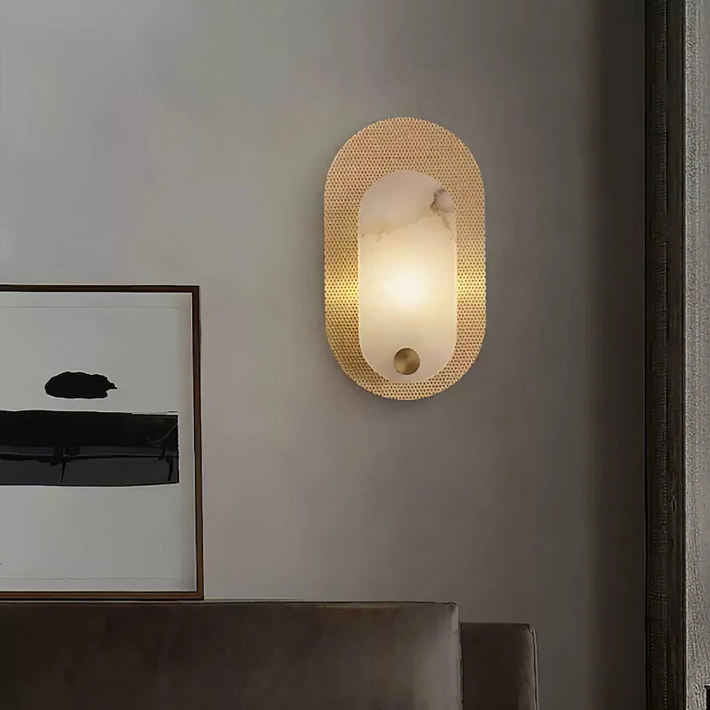 Perforated Brass Halo Sconce