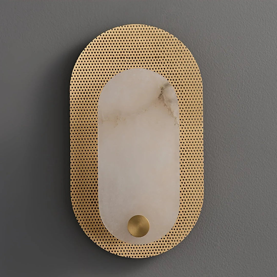Perforated Brass Halo Sconce