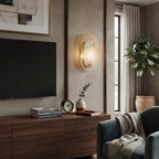 Perforated Brass Halo Sconce