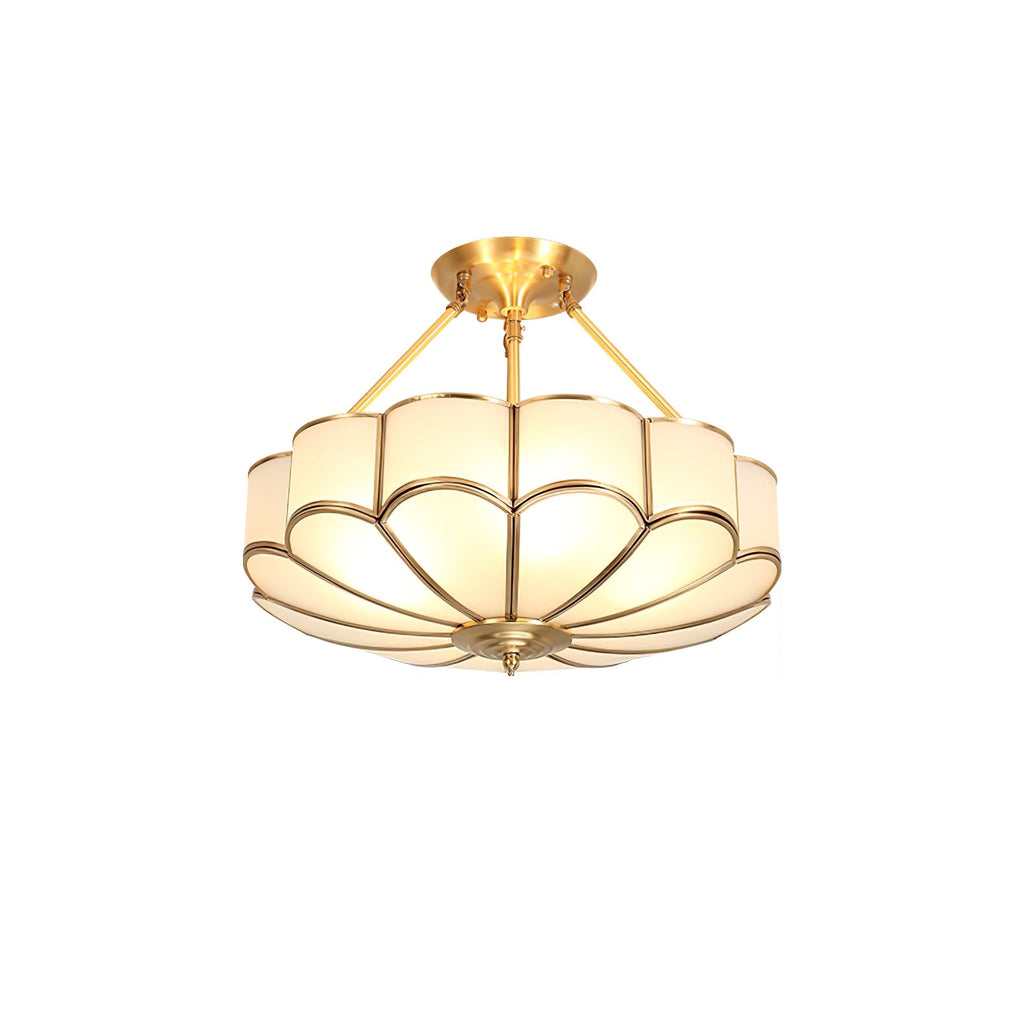 Petal Glass Semi-Flush Mount