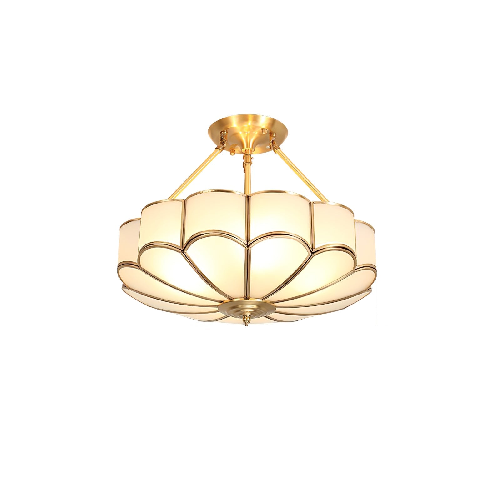 Petal Glass Semi-Flush Mount