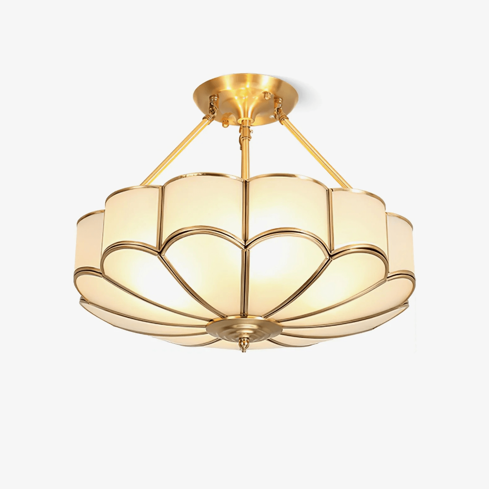Petal Glass Semi-Flush Mount