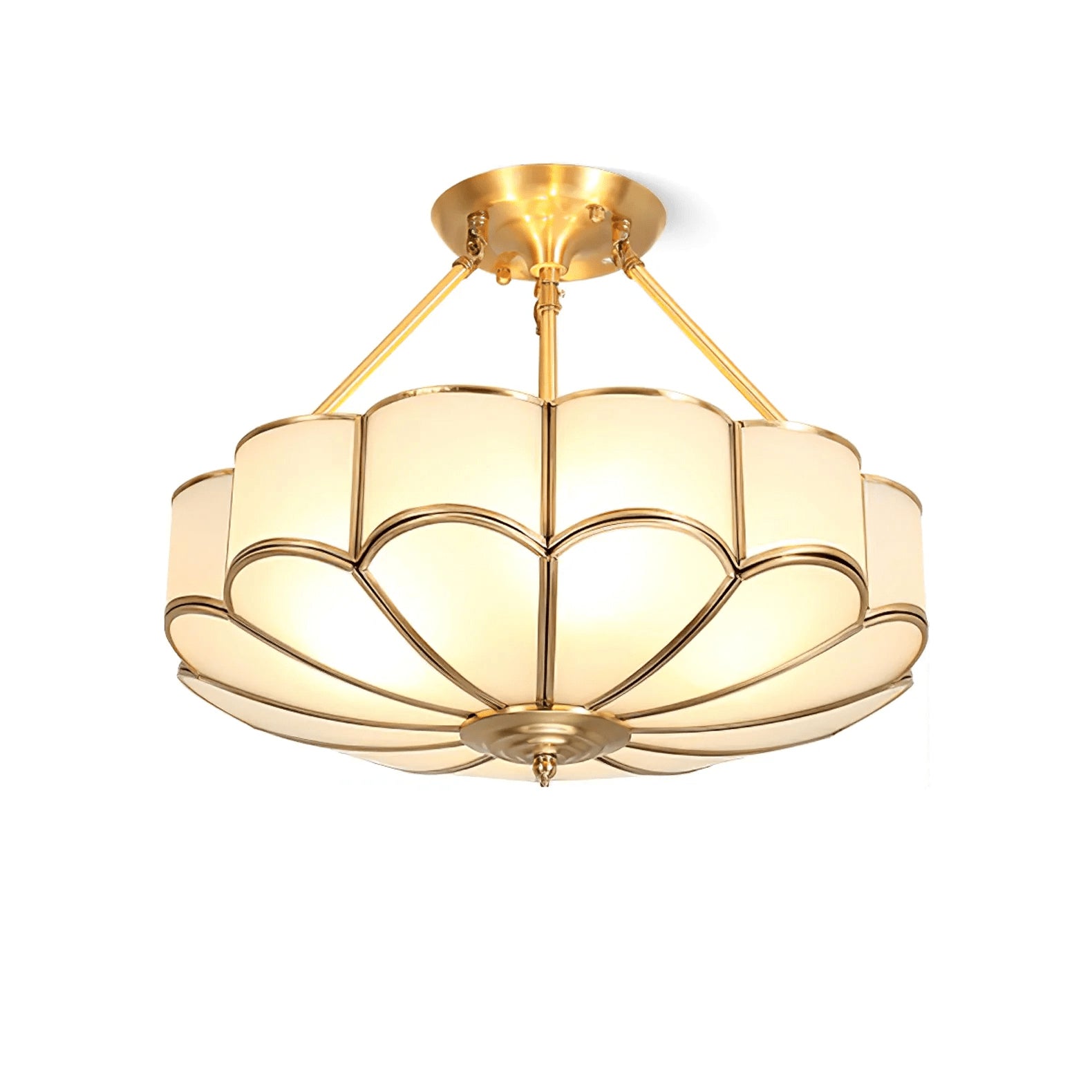 Petal Glass Semi-Flush Mount
