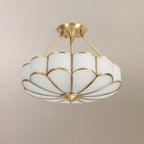 Petal Glass Semi-Flush Mount