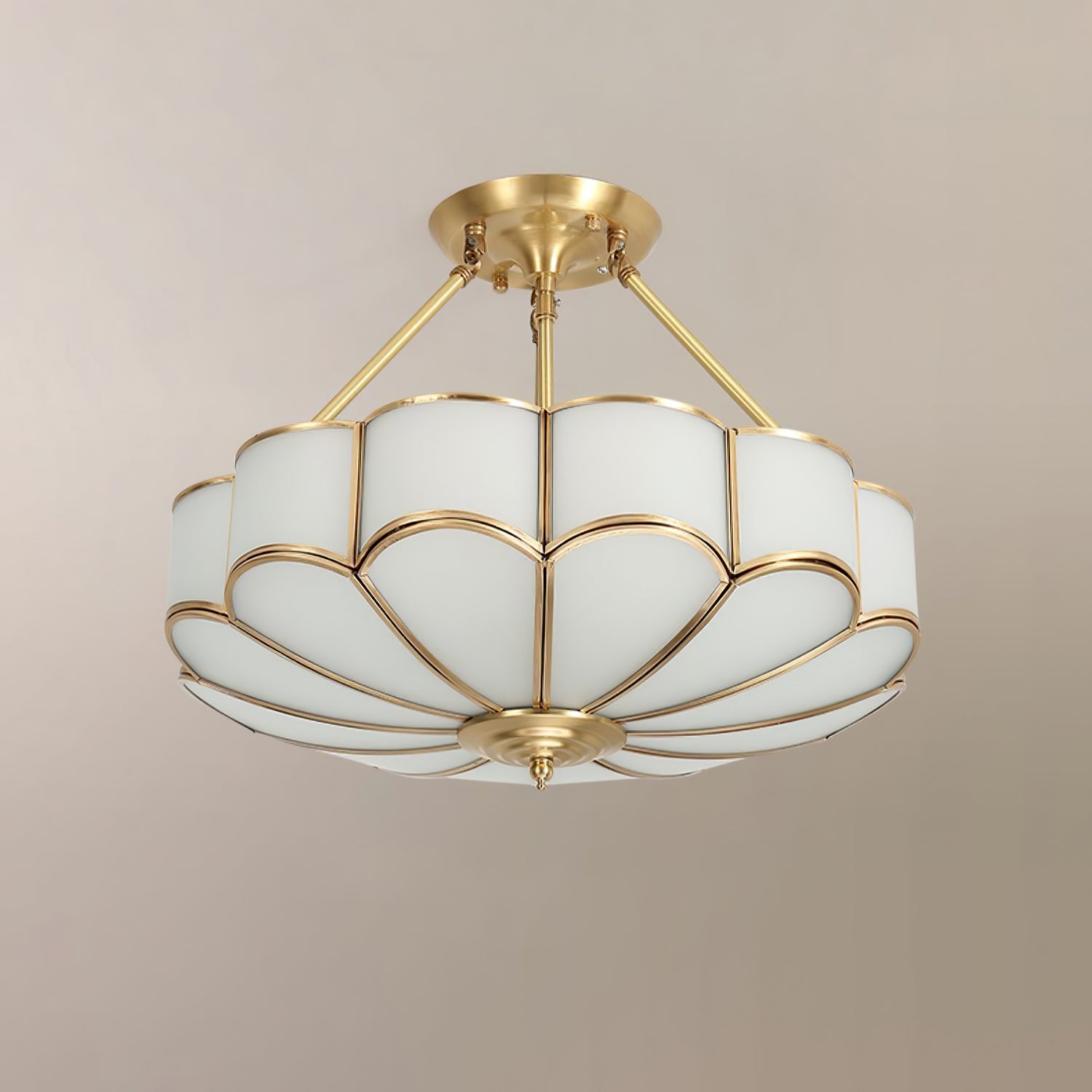 Petal Glass Semi-Flush Mount