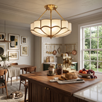 Petal Glass Semi-Flush Mount