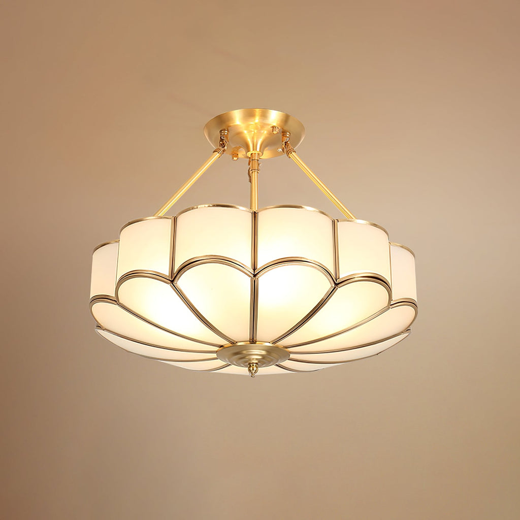 Petal Glass Semi-Flush Mount