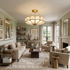 Petal Glass Semi-Flush Mount