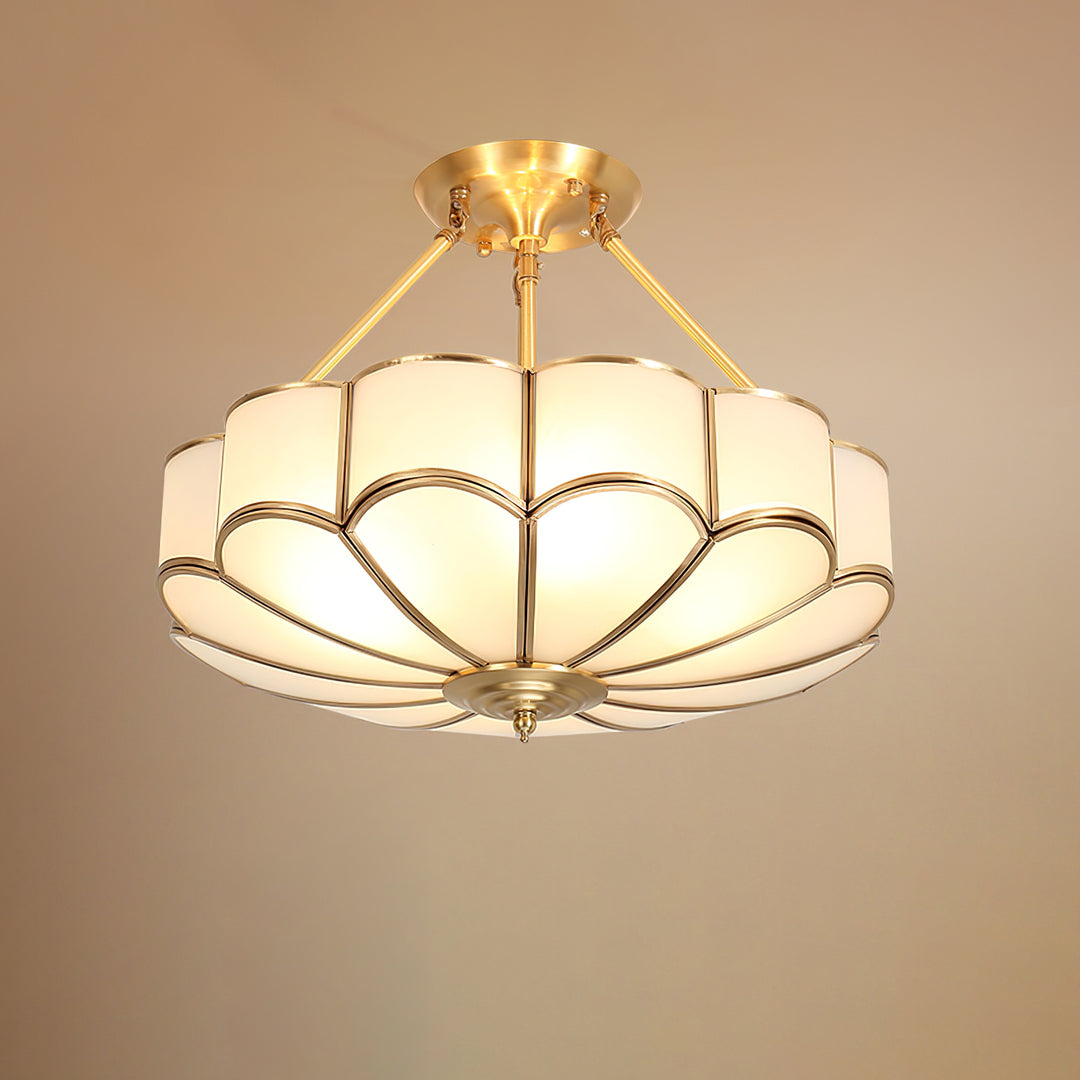 Petal Glass Semi-Flush Mount