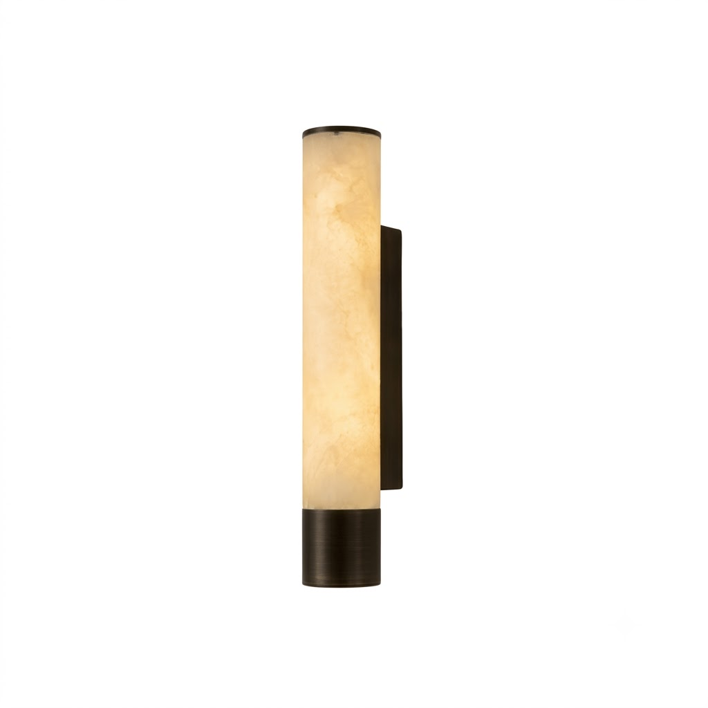 Pillar Alabaster Stone Sconce