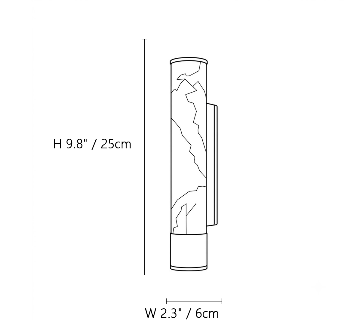 Pillar Alabaster Stone Sconce