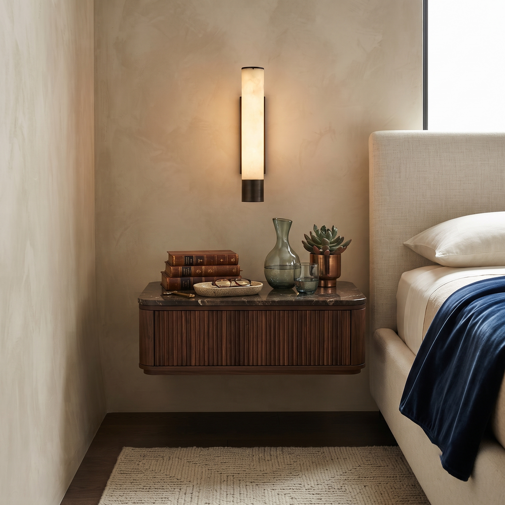 Pillar Alabaster Stone Sconce