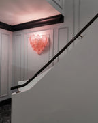 Modern Pink Petal Wall Sconce in Hallway Staircase