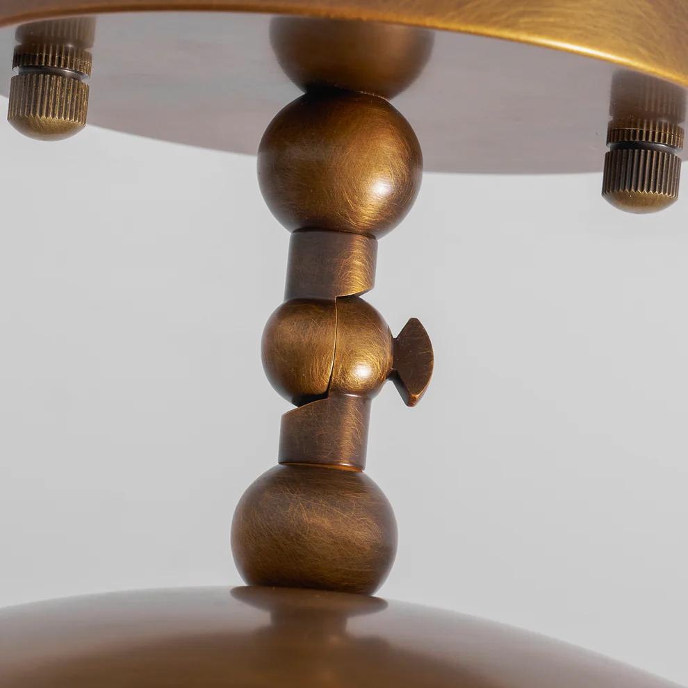 Pivot Brass Saucer Ceiling Light