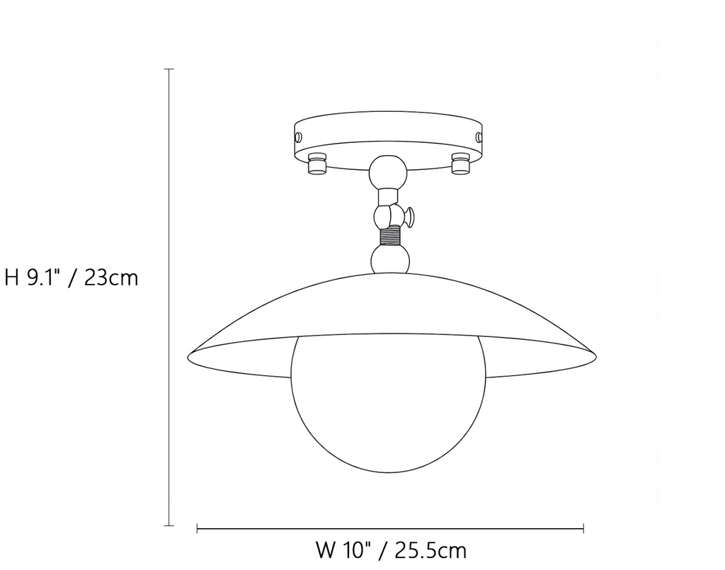Pivot Brass Saucer Ceiling Light