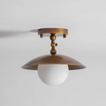 Pivot Brass Saucer Ceiling Light