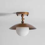 Pivot Brass Saucer Ceiling Light