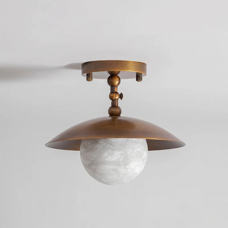 Pivot Brass Saucer Ceiling Light