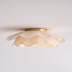 Plated Fabric Wave Flush Mount