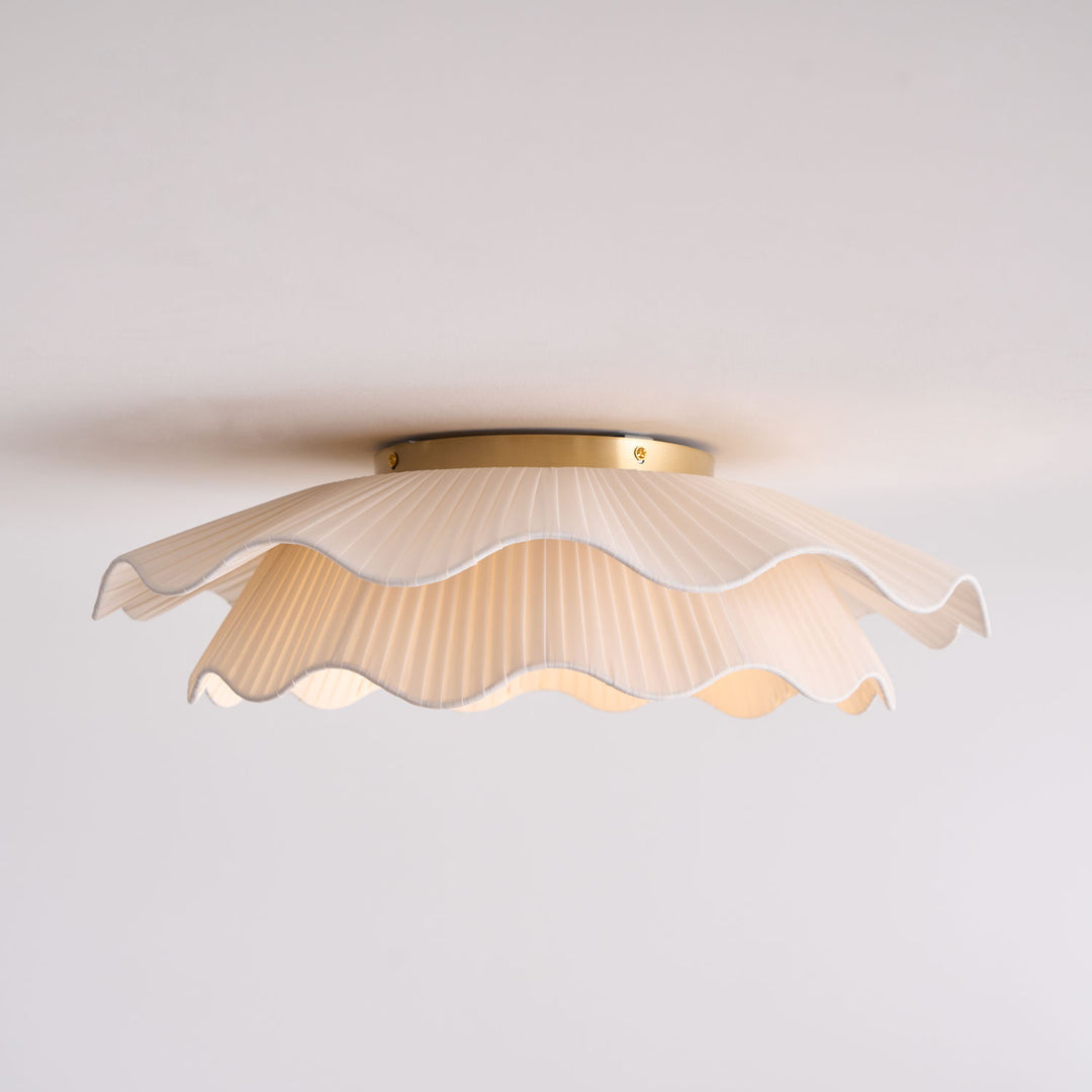Plated Fabric Wave Flush Mount