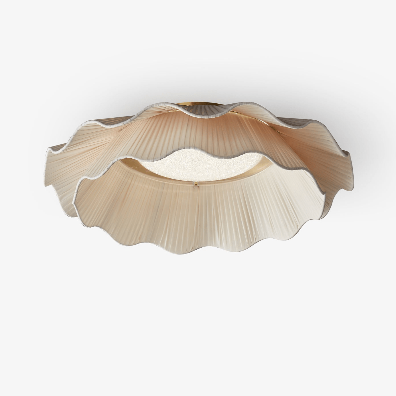 Plated Fabric Wave Flush Mount