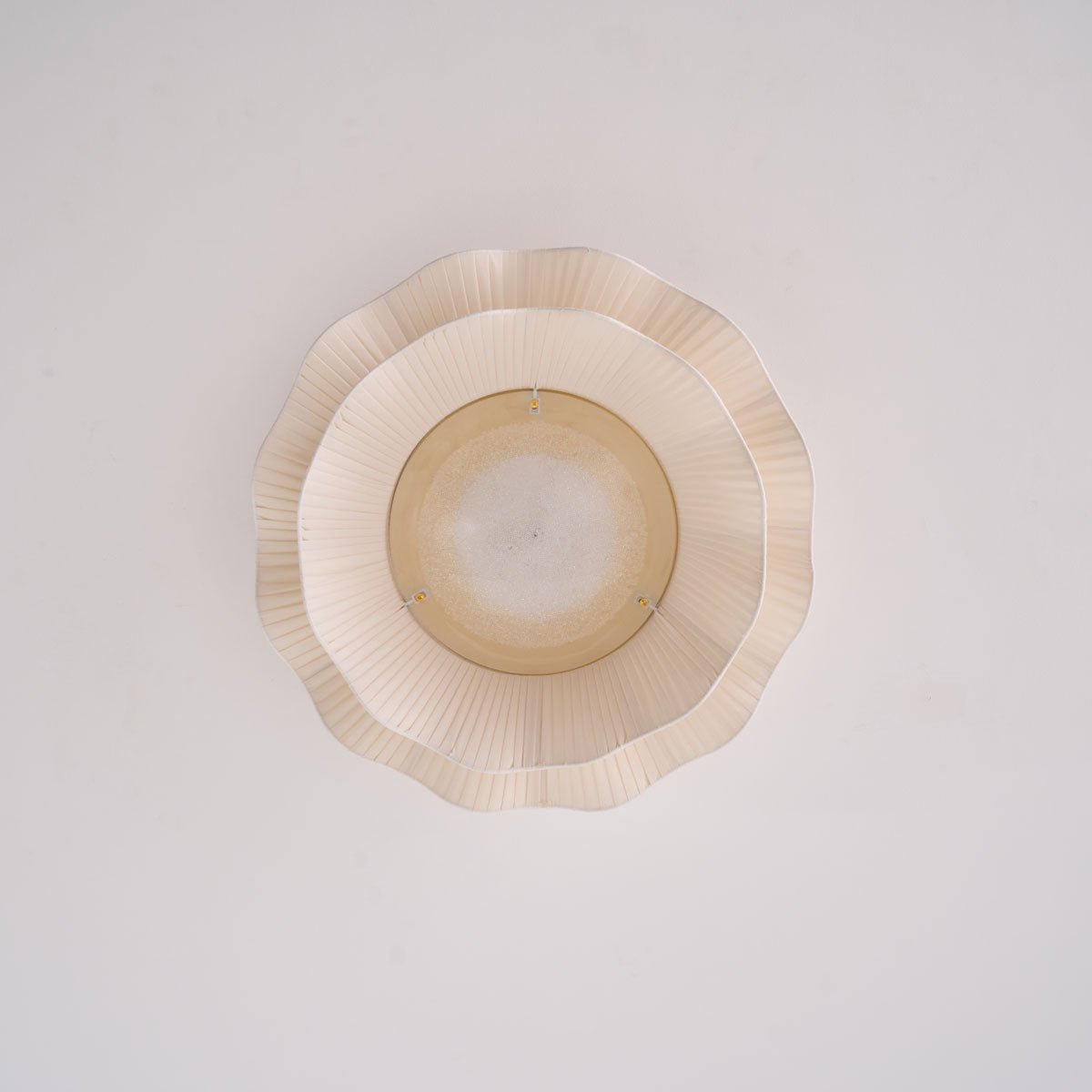 Plated Fabric Wave Flush Mount