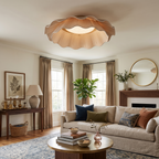 Plated Fabric Wave Flush Mount