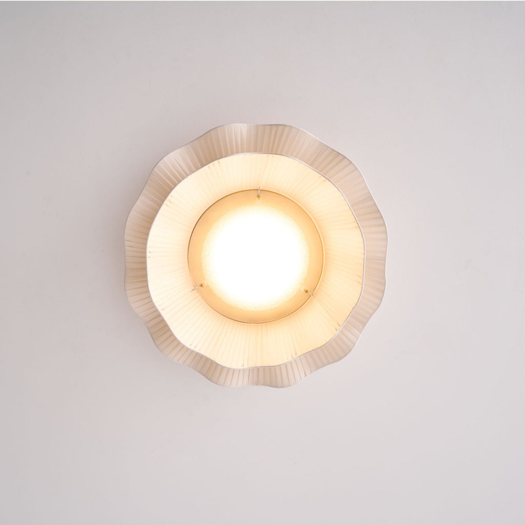 Plated Fabric Wave Flush Mount