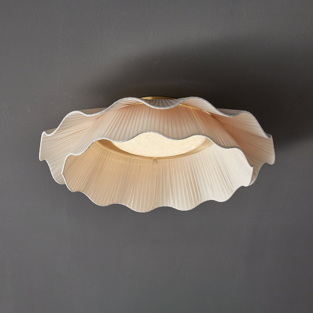 Plated Fabric Wave Flush Mount