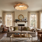 Plated Fabric Wave Flush Mount