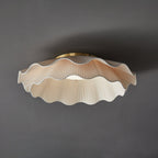 Plated Fabric Wave Flush Mount