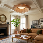 Plated Fabric Wave Flush Mount