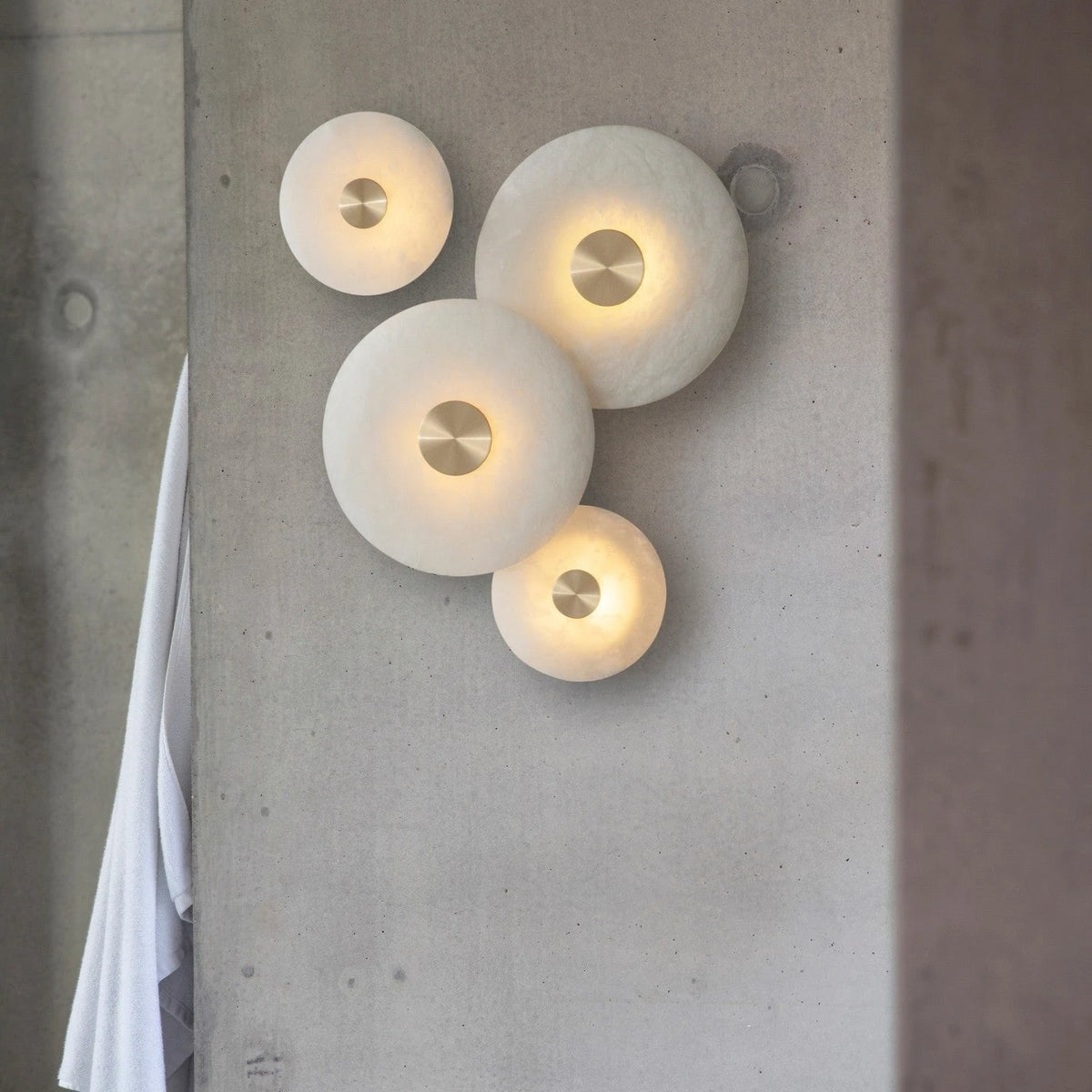 Platter Alabaster Sconce