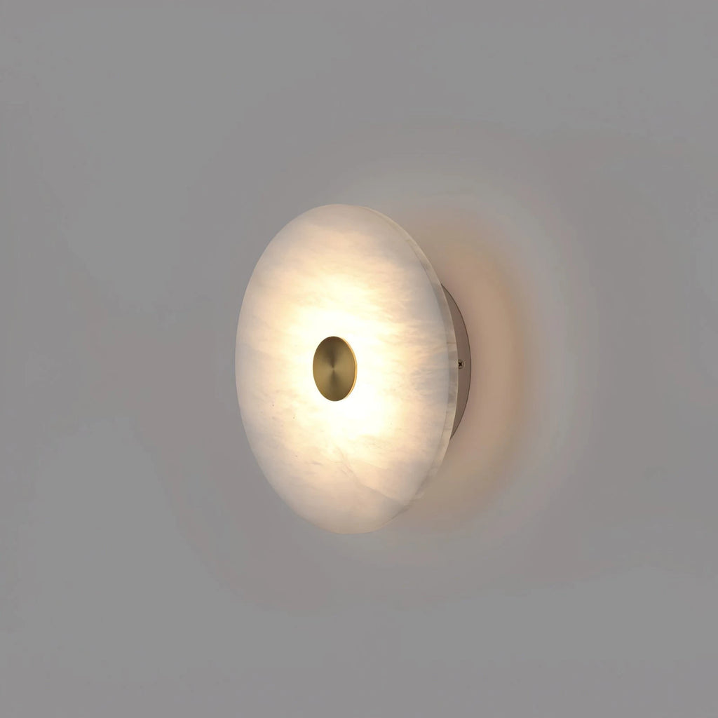 Platter Alabaster Sconce