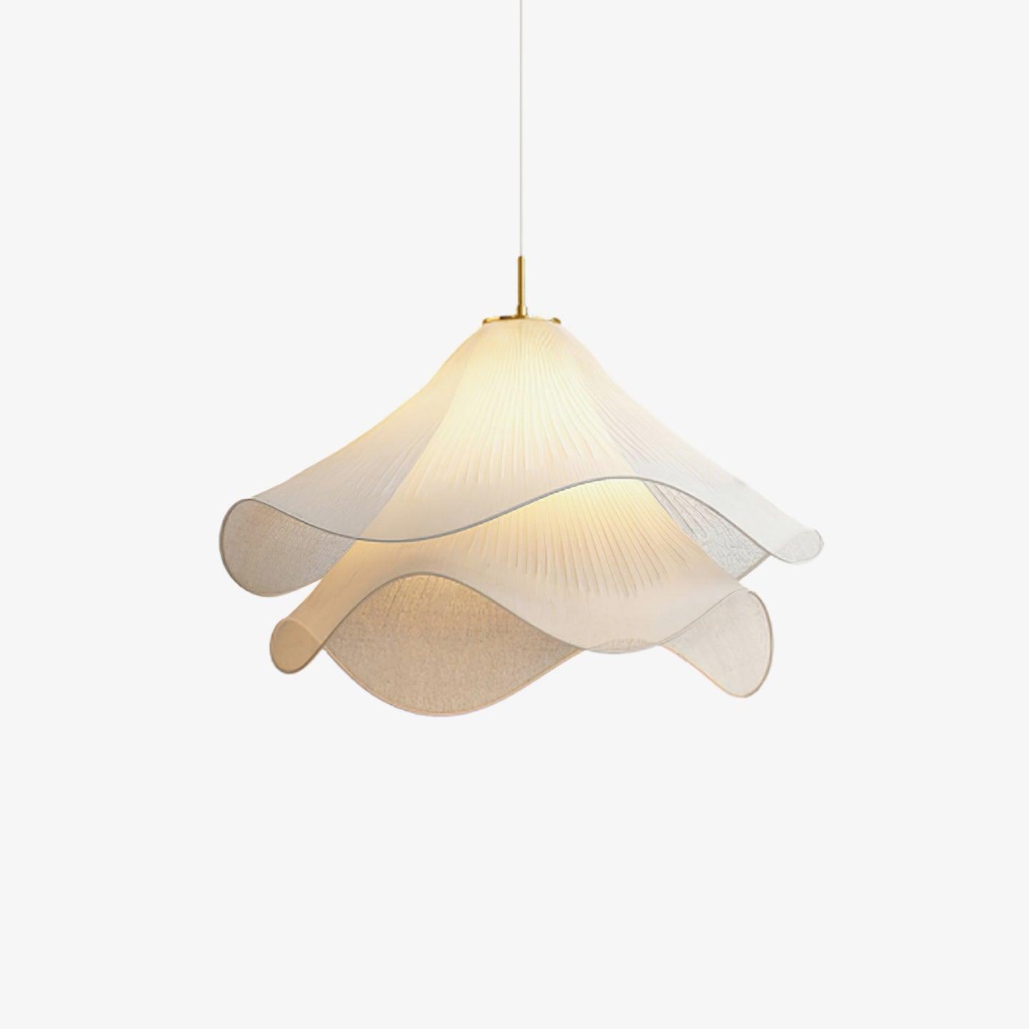 Pleated Fabric Flower Pendant Lamp