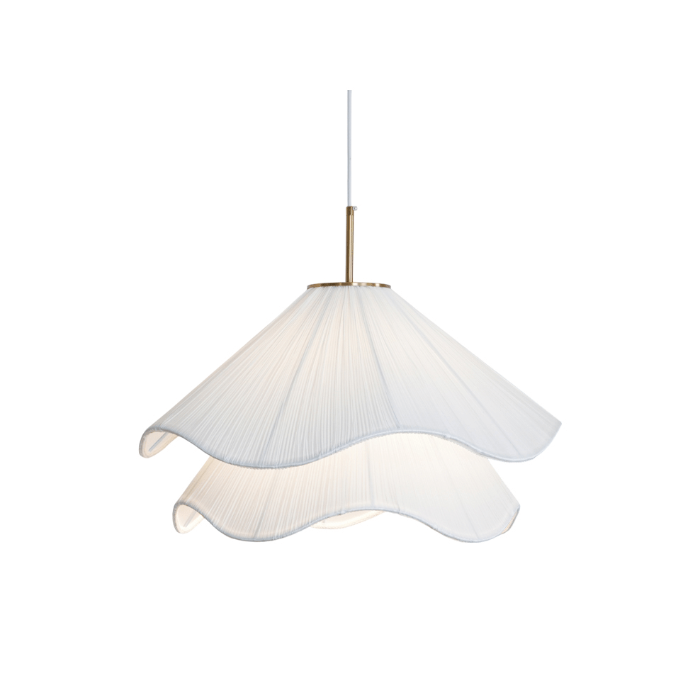 Pleated Fabric Flower Pendant Lamp