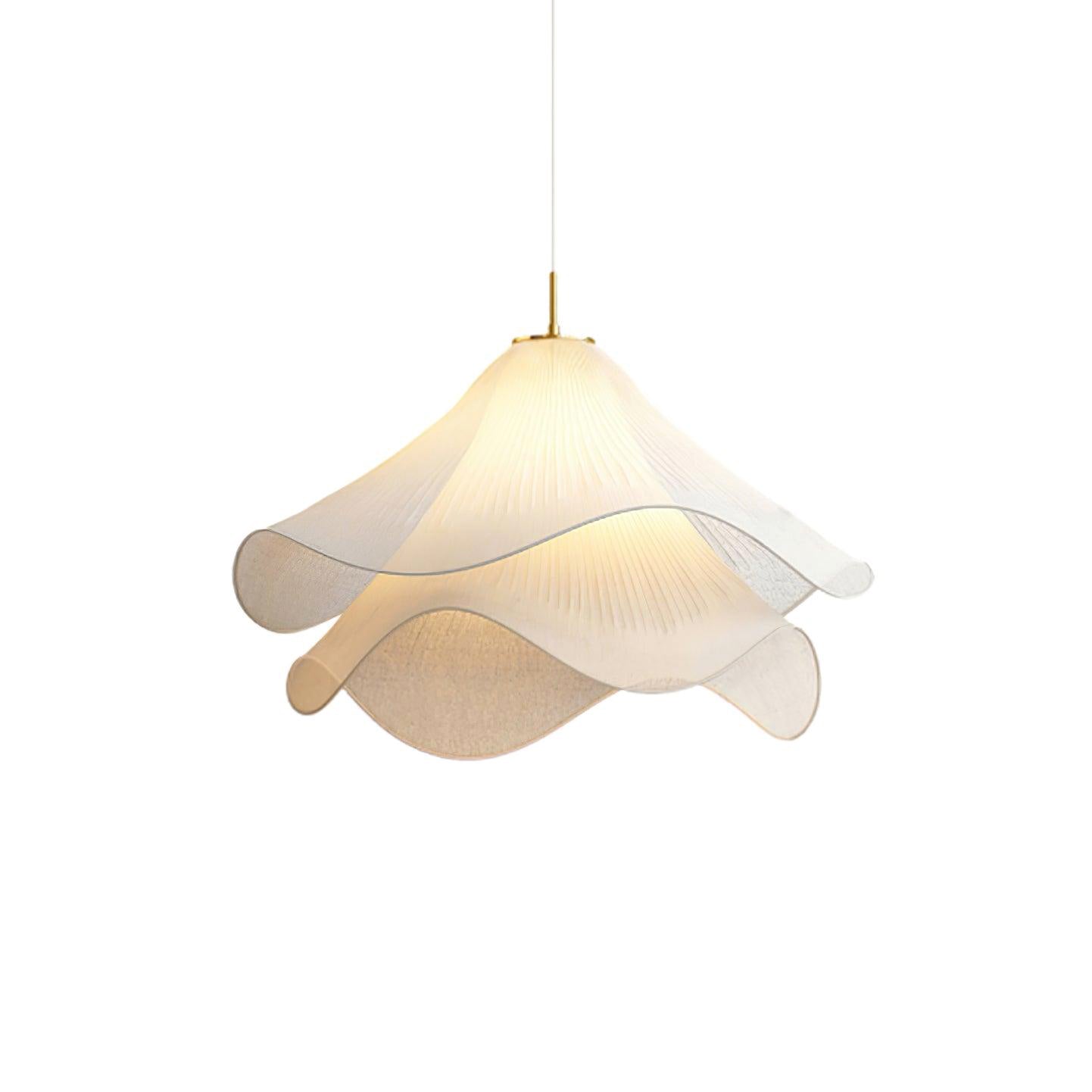 Pleated Fabric Flower Pendant Lamp