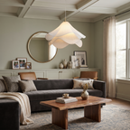 Pleated Fabric Flower Pendant Lamp