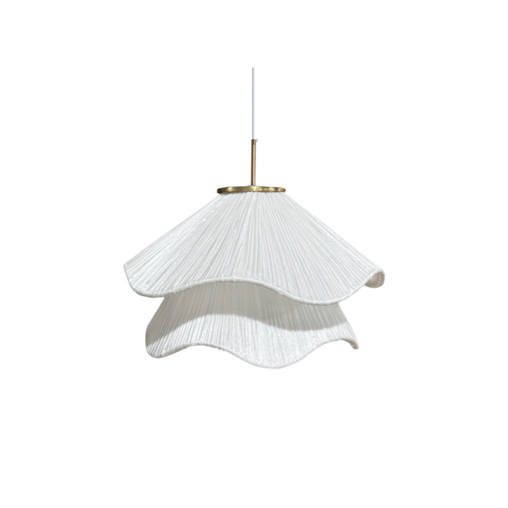 Pleated Fabric Flower Pendant Lamp