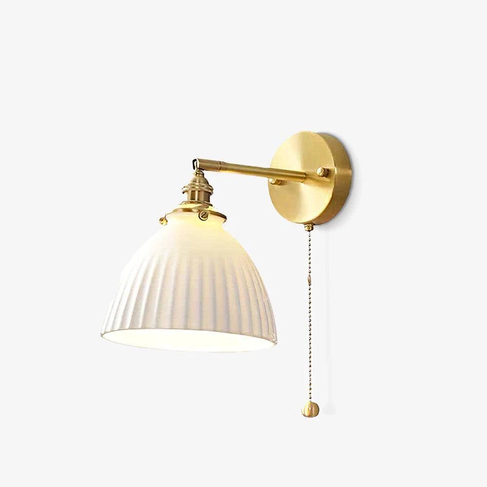 Modern Vintage Fluted Ceramic Wall Sconce Studio Product Shot