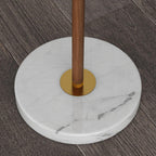 Pleated Fabric Marble Floor Lamp